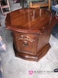 Wooden end table 24 in x 26 in across / 20 in high