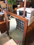 Dresser mirror with brackets
