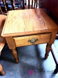 Wooden end table 26 in x 22 in /10 in tall see pictures
