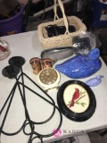 Duck figures/candle holders/razor/Westclox baby Ben