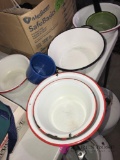 7- graiteware bowls/pans