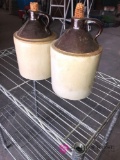 2- pottery jugs 10 inch high