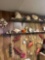 glass shelves and Shell decorations in basement