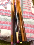 6- pool sticks
