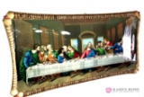 Reversed painting framed last supper picture 30 in x 15 in