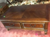Bernhardt coffee table with 2- drawers 49 in across x29 in 19 in tall bring help to load