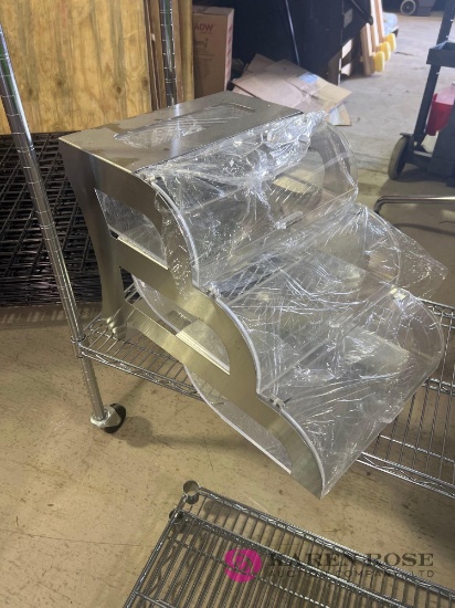 commercial three tired food storage container