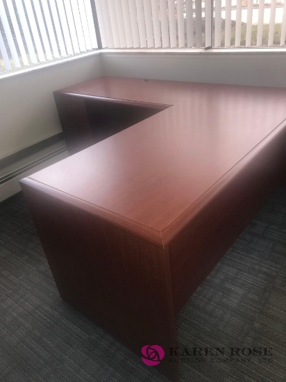 National L shape office desk75 in x 65 in /credenza 71 in x 65 in first floor