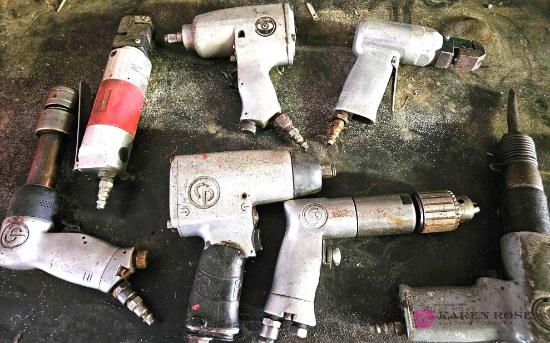 lot of 7 pneumatic tools