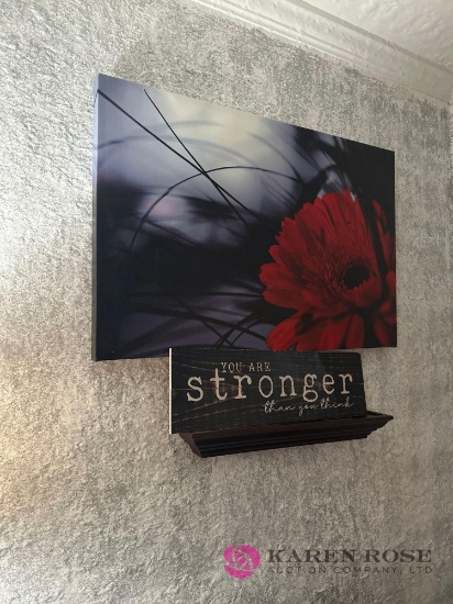 Flower picture /shelf/sign