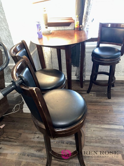 round table with 3-chairs