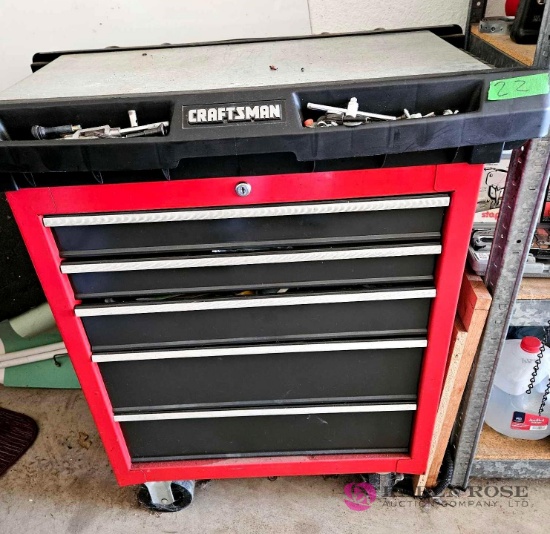 craftsman 27 inch rolling tool cabinet with contents