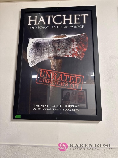 four framed movie posters