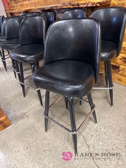 lot of 10 swivel barstools