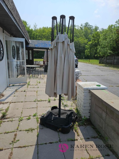 Large patio umbrella with base needs new cloth