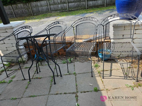 48 inch patio table with four chairs