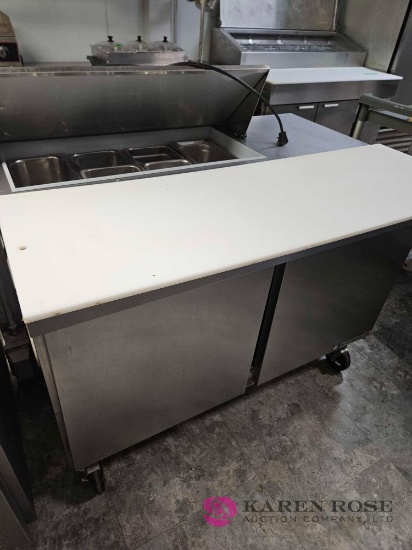 Forty eight inch refrigerated deli station