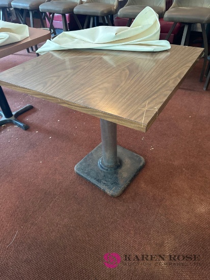 Table with cover 30 in x 30 in