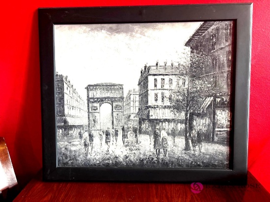 23 x 28 painting Greyscale City