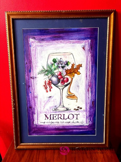 38 x 28 painting Merlot