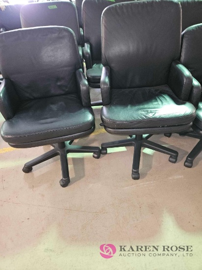 2 rolling office chairs