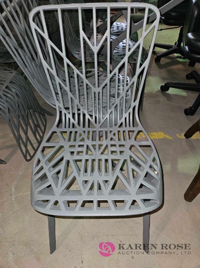 6 cast matel chairs