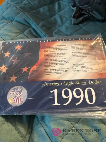 1990 American Eagle silver dollar