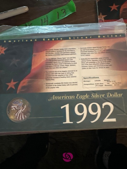 1992 American Eagle silver dollar