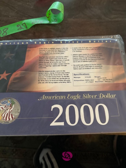 2000 American Eagle silver dollar