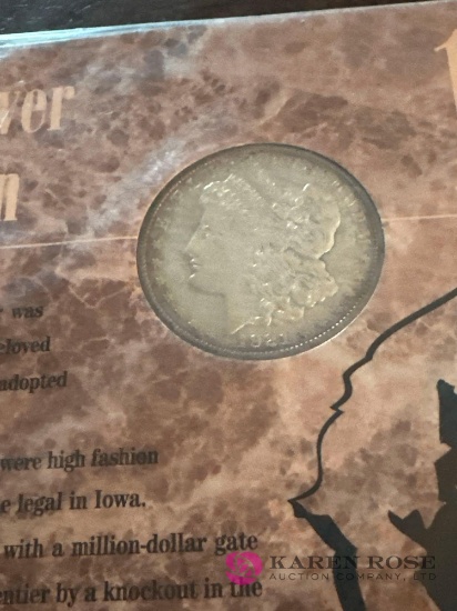 1921 Morgan silver dollar