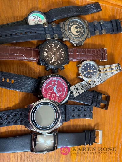 seven assorted wrist watches