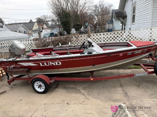 1994 Lund Boat 16ft With Trailer & Motor