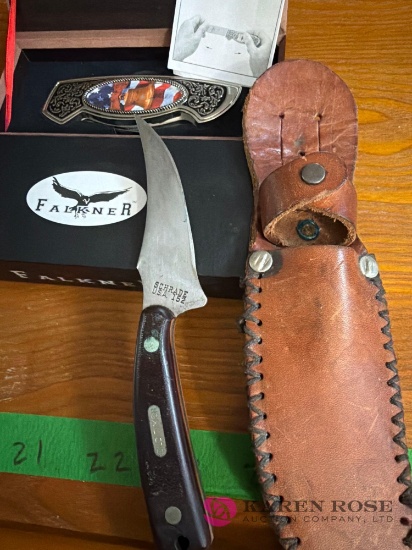 two nice knives, Faulkner, and Schrade