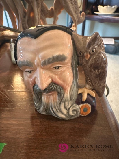Royal Doulton Merlin Character Jug 3 in tall