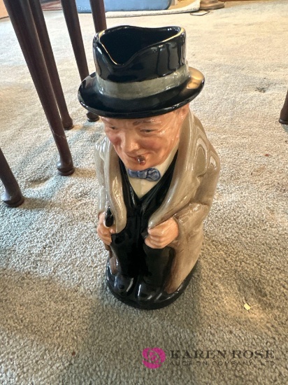 Vintage Royal Doulton Winston Churchill Toby Jug 9 in tall