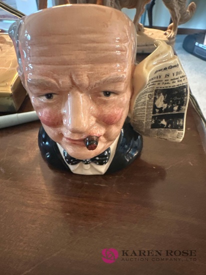 Royal Doulton Winston Churchill Character Jug 4 in tall
