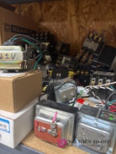 Contents of Shelves Electrical lot Fuses Switches and more