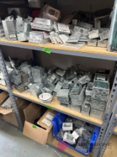 10- shelves of electrical plates and more