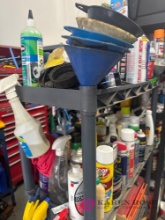 Shelf with Contents of Chemicals Cleaners and more