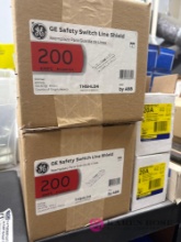 Shelf of Electric Supplies Switch Line Shields and more