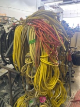 Extension cords lot with metal rack