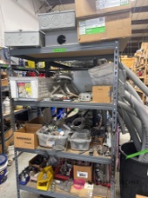 Shelf Unit with Electrical Supply Inventory Lot Electrical Boxes Meter Parts and more