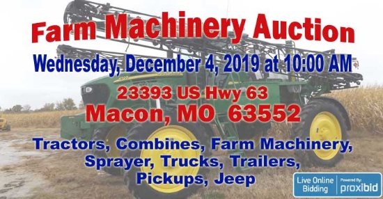Farm Machinery Auction- Macon, MO