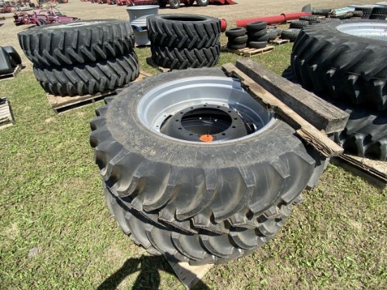 (2) 380/85R34 Tires & Rims