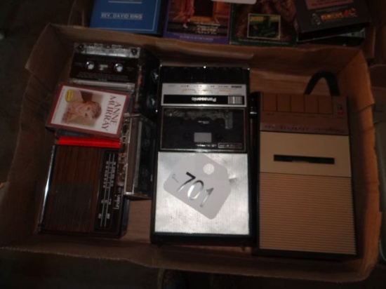 2- Tape Recorders & Cassettes, Clock Radio