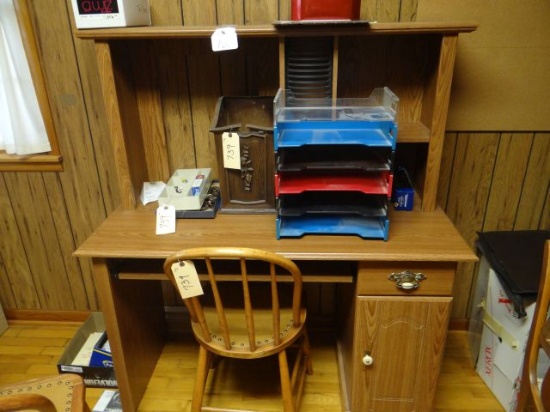 Computer Desk, Chair & Waste Basket