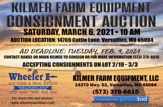 Kilmer Farm Equipment Consignment Auction Ring 1