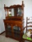 Pine Claw Foot Cabinet w/ Beveled Edge Backglass
