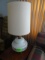 2 Glass Lamps w/ Shades