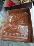 Box 2 Pieces of Pink Depression Glassware